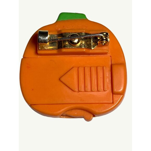 Hallmark Vintage Halloween Pumpkin Pin Brooch - Picture 5 of 6
